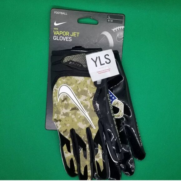 Nike NFL Vapor Jet Salute To Service Digital Camo Football Gloves Men's Large - Picture 1 of 5
